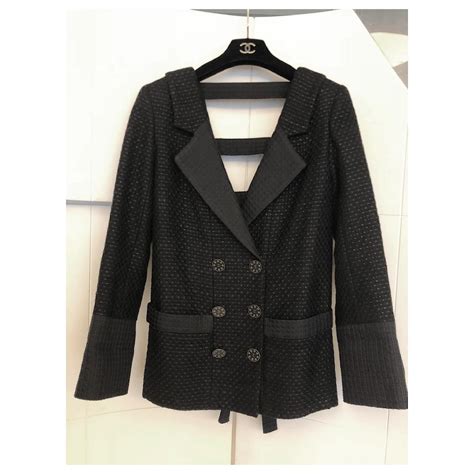 Chanel Paris / Seoul Black Tweed Jacket ref.1334513